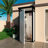 Abri de jardin modulaire isolé 1x1m profils noirs - plancher inclus - Everbox Ma boutique